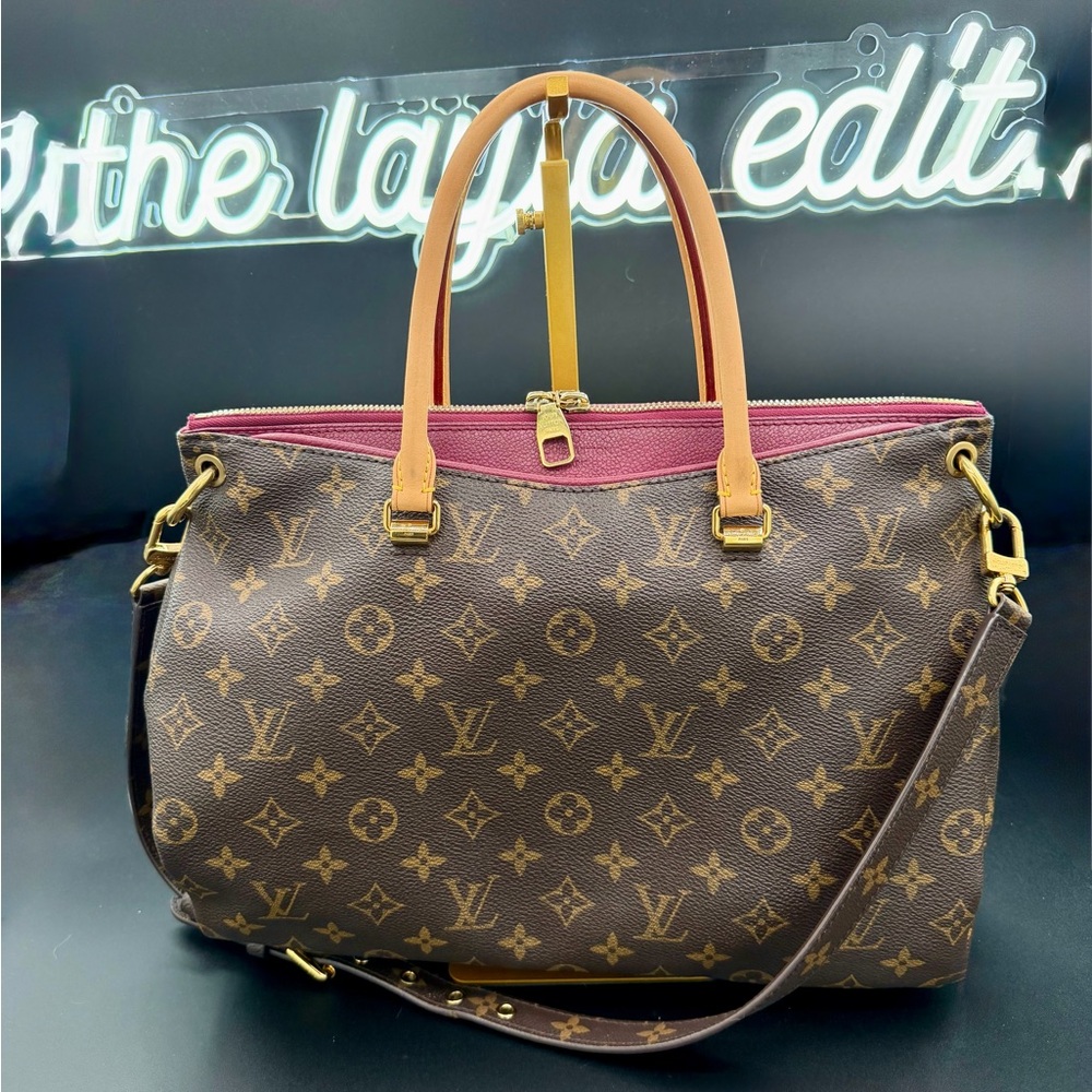 Louis Vuitton Monogram Shoulder Bag with Pink and Tan Accents
